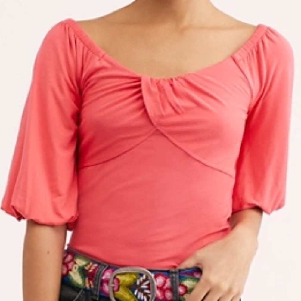 Free People Coral Top